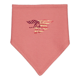 Mauve Tones Trident on Mauve/Natural Bandana Bib