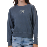 Ladies Trident Garment Dyed Fleece Crew Sweatshirt