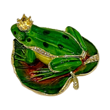 Bejeweled Frog Prince Trinket Box