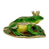 Bejeweled Frog Prince Trinket Box