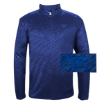 Trident Line Embossed Quarter Zip Long Sleeve Pullover