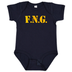 F.N.G. Navy Blue Infant Onesie