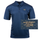 Burnside Trident Navy Dot Polo Shirt