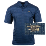 Burnside Trident Navy Dot Polo Shirt