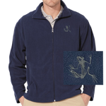 Bone Frog Navy Microfleece Full-Zip Jacket