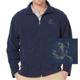 Bone Frog Navy Microfleece Full-Zip Jacket