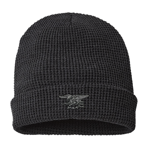 Trident Heather Charcoal Waffle Cuffed Beanie