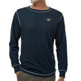 Gold Trident Vintage Navy Thermal Long Sleeve T-shirt