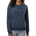 Ladies Trident Navy Fleece Out Crew Sweatshirt