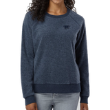 Ladies Trident Navy Fleece Out Crew Sweatshirt