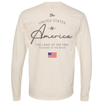 Ladies America Land of the Free Long Sleeve T-shirt