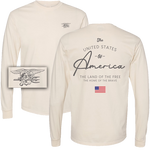 Ladies America Land of the Free Long Sleeve T-shirt