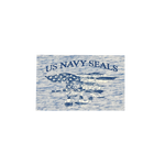 Ladies US NAVY SEALS with Navy/White Trident Flag V-neck Slouch Tee