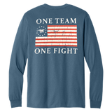 American Flag One Team One Fight Trident Long Sleeve T-Shirt