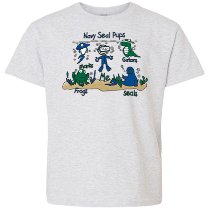 Toddler Gray Navy Seal Pups T-shirt