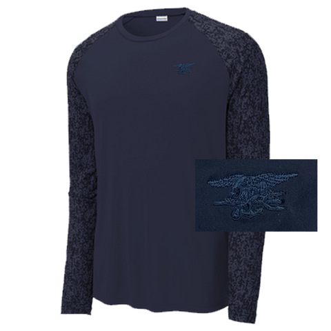 Trident Navy Long Sleeve Digi Camo Tee