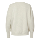 Ladies Trident Sueded Fleece Crewneck Oatmeal Sweatshirt