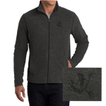 Men's Bone Frog Black Heather Microfleece Full Zip Jacket