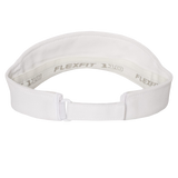 White Flexfit Visor with Gold Trident