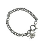 Trident Sterling Silver Charm Rolo Bracelet